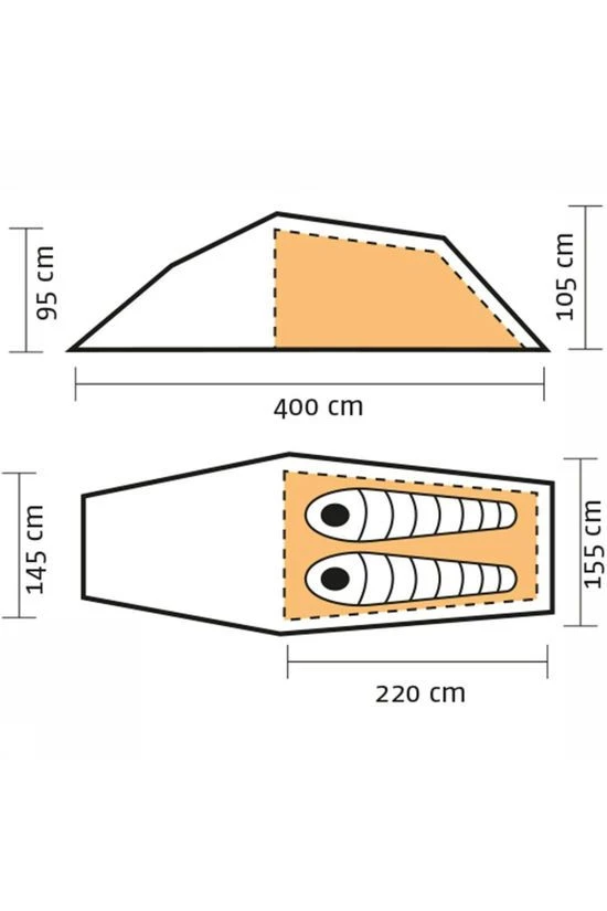 FJÄLLRÄVEN Abisko Shape 2-Persoons Tunneltent 2 FJÄLLRÄVEN Abisko Shape 2-Persoons Tunneltent - Afbeelding 2