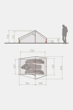 VAUDE Power Lizard Seamless 2-3 Persoons Tunneltent -Big Agnes Verkoop maabe00003 5252 04 nl