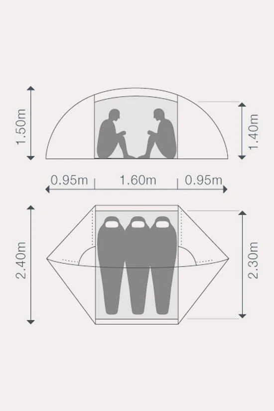 Exped Orion III UL Green 3P Hybride Tent 5 Exped Orion III UL Green 3P Hybride Tent - Afbeelding 5