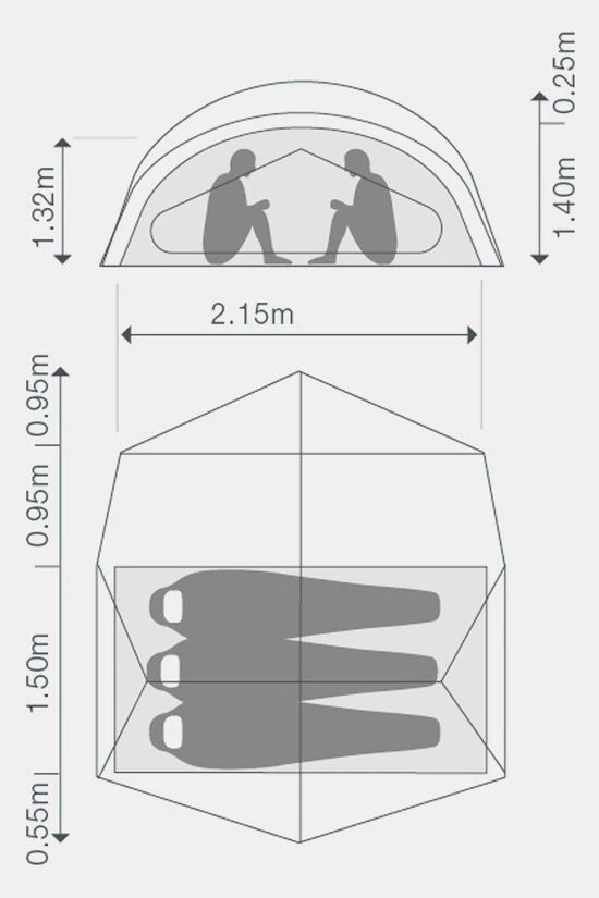 Exped Outer Space III 3-Persoonstent 11 Exped Outer Space III 3-Persoonstent - Afbeelding 11